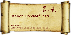 Dienes Annamária névjegykártya