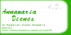 annamaria dienes business card